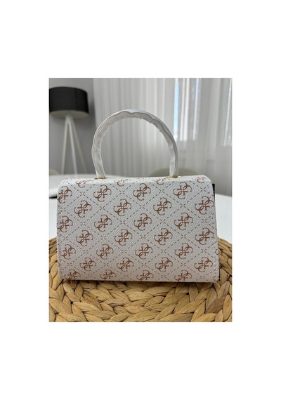 Store Kadın Mini Şık Ve Casual El Ve Omuz Çantası Beyazkahve
