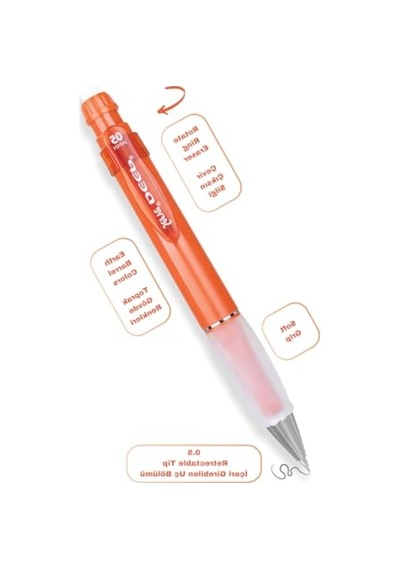 Ergonomik Grip Ve Yedek Silgili Kalem Seti, 0.5 Mm Uç Kalınlığı