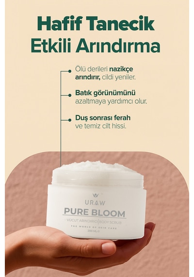 Uraw Pure Bloom Magnolia Arındırıcı Body Scrub 200 ML