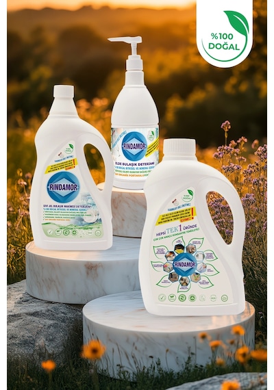 3lü Temizlik Seti-bulaşık Makinesi-elde Bulaşık Deterjanı-tek1 Çok Çok Amaçlı Konsantre Temizleyici 2200 ML