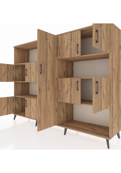 Hyperion Dolap 10 Raflı 9 Kapaklı 220x44x163 Çam-çam Çam-çam Hyperion Dolap 10 Raflı 9 Kapaklı 220x44x163 Çam-çam Çam-çam