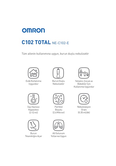 Omron C102 Total Kompresörlü Nebülizatör