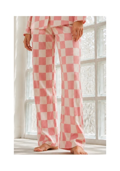 Fit Women Kadın Regular Bürümcük Pembe Pijama Takımı