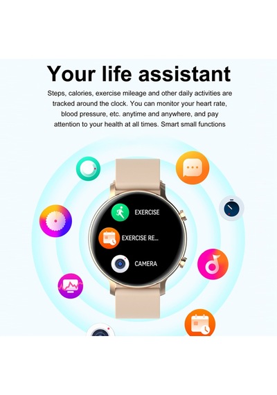 Geeroyoo JZR-GY Hw36 1.28" Ip67 Spor Bluetooth Bt5.0 Sağlık Takibi Adımsayar Android İos Telefon Uyumlu Siyah Akıllı Saat (İthalatçı Garantili)