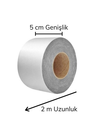 Yumurcak Shop 2 Mt Yüksek Sıcaklık Dayanan Su Geçirmez Çatı Duvar Çatlak Onarıcı Yapışkan Bant Folyo 5 Cm Çok renkli