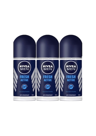 Nivea Fresh Active Erkek Roll-On Deodorant 50 ML x 3