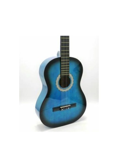Klasik Gitar Tam Boy 4/4 Gitar Koyu Mavi Renk-Kılıf