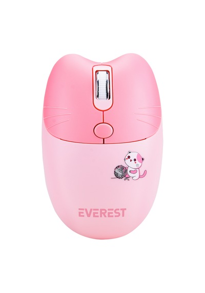 Everest Km-6283 Catty Kablosuz Ultra Sessiz Özel Tasarımlı Q Klavye & Mouse + Mouse Pad Set Bej
