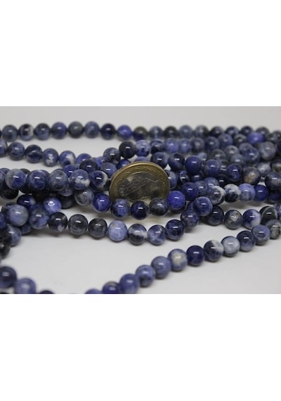 Sodalit Taşı Royal 8mm YARIM Dizi (18cm uzunluğundadır)