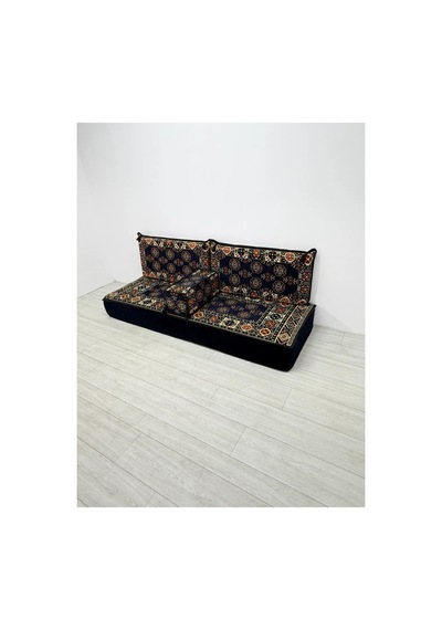 Şark Köşesi Takımı Lacivert Buhara Modeli 4 Parça 20 Cm Minder Kalınlığı