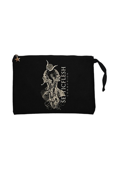Septicflesh Communion Siyah Clutch Astarlı Cüzdan / El Çantası Siyah