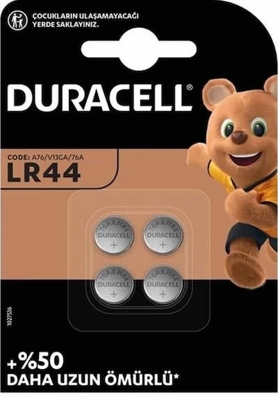 Duracell Lr44 1.5 Volt Düğme Pil 4'lü Paket