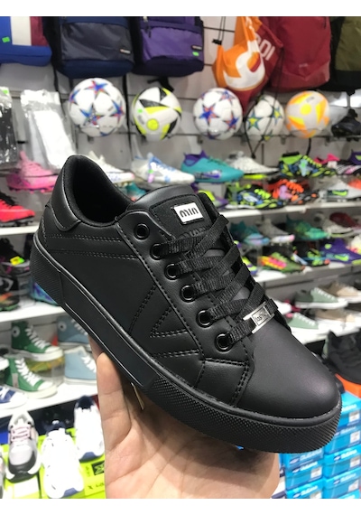 Beyaz Anatomik Taban Yürüyüş Günlük Sneaker Siyah