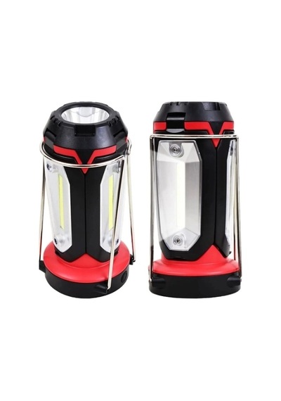 P-8801 Şarjlı Katlanabilir 3xcob Led+ 3w Led Çok Fonksiyonlu Kamp Feneri