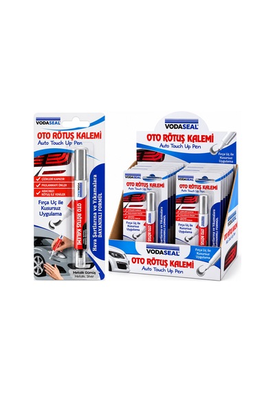 Diyarı  Metalik Gümüş Oto Rötuş Kalemi Fırça Uçlu 5 Ml 12'li Paket Kp-13-4563