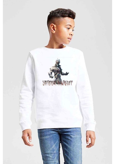 Tshirthane Spider Knight Skin Fortnite Baskılı Unisex Çocuk Beyaz Sweatshirt