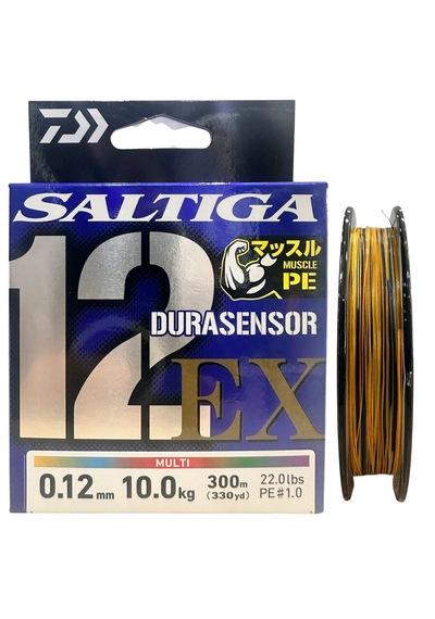 Daiwa Saltiga Dura 12 Braid 1.0pe 0.12mm 300m Multi Color İp Misi
