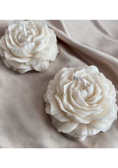 Bernami Biblo Pinterest 2'li Şakayık Model Dekoratif Fitilli Mum