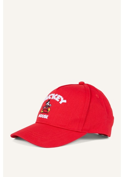 Defacto Disney Mickey Mouse Nakışlı Pamuklu Cap Şapka Kız Çocuk H6078a826wnrd1 Kırmızı-rd1