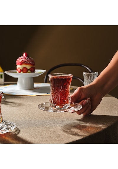Rcr Melodia 12'li Çay Bardağı Takımı 140 Ml Şeffaf