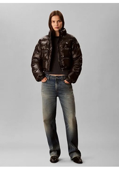 Calvin Klein Parlak Kısa Şişme Kadın Siyah Ceket Lv047d504g-ub1 Siyah