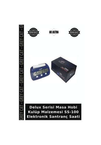 Delux Serisi Masa Hobi Kulüp Malzemesi Ss-100 Elektronik Santranç Saati Çok Renkli