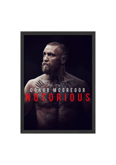 Conor Mcgregor Ufc Siyah Ahşap Çerçeveli Poster, Dekoratif Dövüş Duvar Tablosu