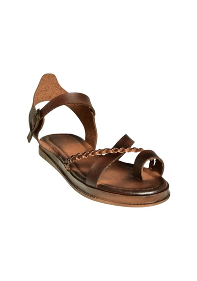 Fox Shoes U390905303 Kahverengi Hakiki Deri Kadın Sandalet Kahverengi-hakiki Deri