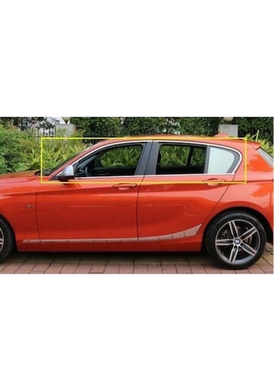 Bmw 1 Serisi F20 Uyumlu 2013-2019 Cam Çerçevesi 8 Parça Paslanmaz Krom