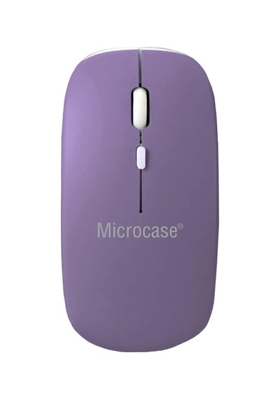1600 Dpı Şarj Edilebilir 2.4 Ghz Çift Modlu Bluetooth Kablosuz Mouse - Al2675 Mor