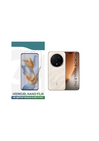 Honor Magic 8 Pro İle Uyumlu Hidrojel Nano Film Hd Şeffaf Ekran Koruyucu Tempered Cam Değildir