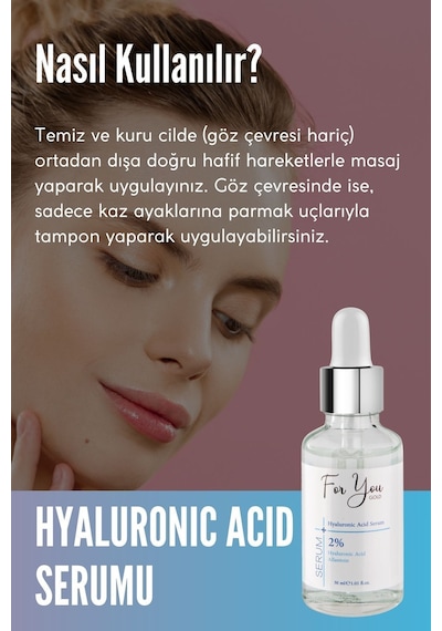 Yoğun Nemlendirici & Onarıcı Bakım Serumu Hyaluronic Asit Allontoin Serum 30 Ml