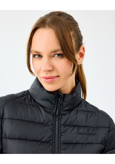 Skechers W Essential Outerwear Padded Jacket Kadın Siyah Mont S231240-3817 Siyah