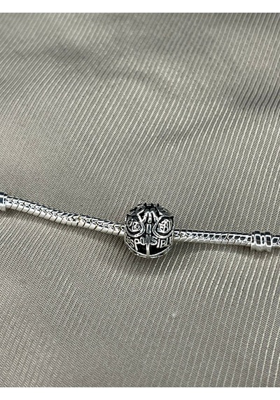 Gri Spiderman Kafa Charm Gümüş Kaplama