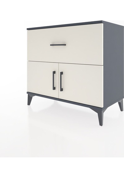 Hyperion Şifonyer Tek Çekmeceli 2 Kapaklı 88x44x80 Antrasit-aytaşı Antrasit Hyperion Şifonyer Tek Çekmeceli 2 Kapaklı 88x44x80 Antrasit-aytaşı Antrasit