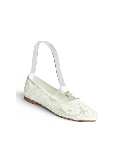 Fox Shoes Y726924306 Beyaz Dantel Kadın Babet
