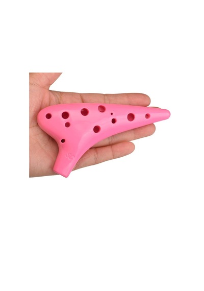 Valkyrie Ocarina 12 Delik Ocarina Alto C Ocarina Flüt Ocarina Sualtı Müzik Nefesli Enstrüman Pembe