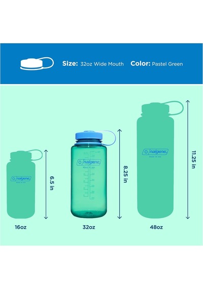 Nalgene İçecek Şişesi 'wh Sustain' - 1 L Pastel Yeşil Çok Renkli