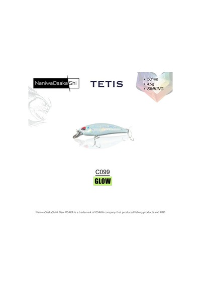 Nanıwaosakashı Tetıs 50mm 4.5g Sınkıng Maket Balık