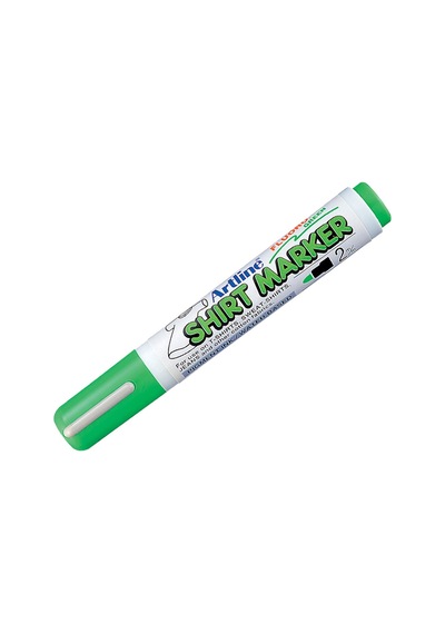 Artline Shirt Marker Tişört Markörü, Uç: 2, 0mm, Fosforlu Yeşil 103 Ivory