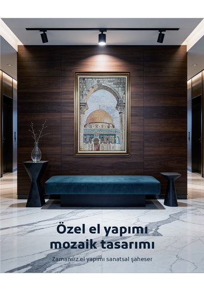 Kubbetü's-sahra Dikey Mozaik Tablo 144x104 Cm .