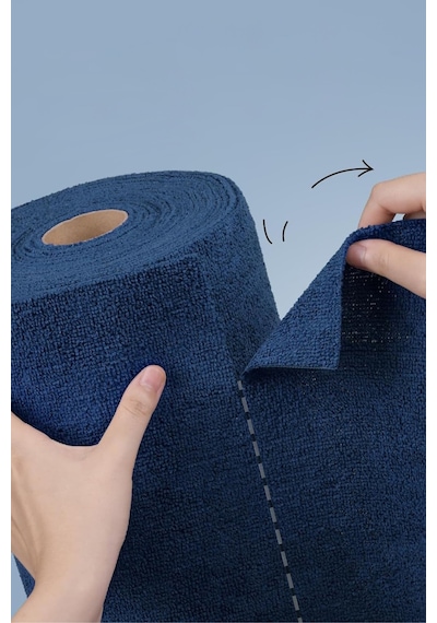 Çok Amaçlı Rulo Mikrofiber Temizlik Bezi 30x30 75 Yapraklı Lacivert Lacivert