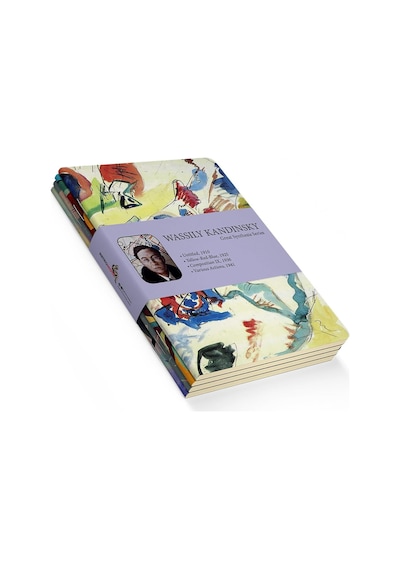 Great Synthesis Series - A5, Wassily Kandinsky 4'lü Defter Seti I, Çizgisiz, Toplam 256 Sayfa, Çok Renkli