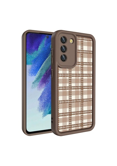 Galaxy Uyumlu S21 Fe Kılıf Kamera Korumalı Baskılı Arka Yüzey Klas Kapak - Siyah Siyah Siyah