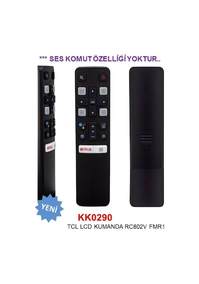 Tcl Kl Tcl Rc 802v Fmr1 50 - 55 Androıd Tv Lcd-led Tv Kumandası