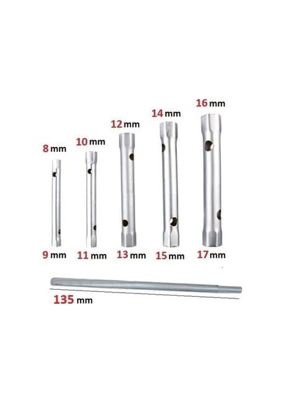 6 Parça Kovan Anahtarı Seti Torklu Buji Sökme Takma Takımı 8-9/10-11/12-13/14-15/16-17 Mm Cırcır Uyumlu Kovan Lokma Anahtar Takımı El Aletleri İçin Dayanıklı Metal