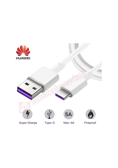 Huawei P30 Lite Süper Şarj Aleti+Type-C Şarj Kablosu
