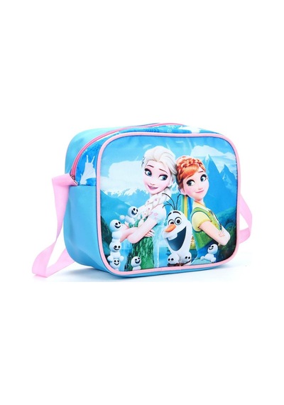 Mavi Love Elsa Anna Okul Çantası + Beslenme + Kalemlik + Suluk Frozen Sırt Çantası Atcık Çanta