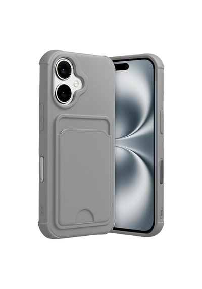 Newface - 537 - Apple iPhone Uyumlu 17 Kelvin Kartvizitli Silikon - Ece-umay - - Gri