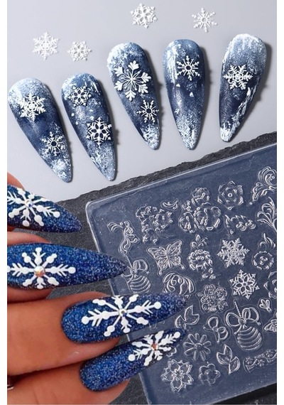 İnce Nail Art Silikon Kalıp 3d Nail Art Desen Kalıbı, Tırnak Süsleme Desen Charm Tırnak Çarm 101